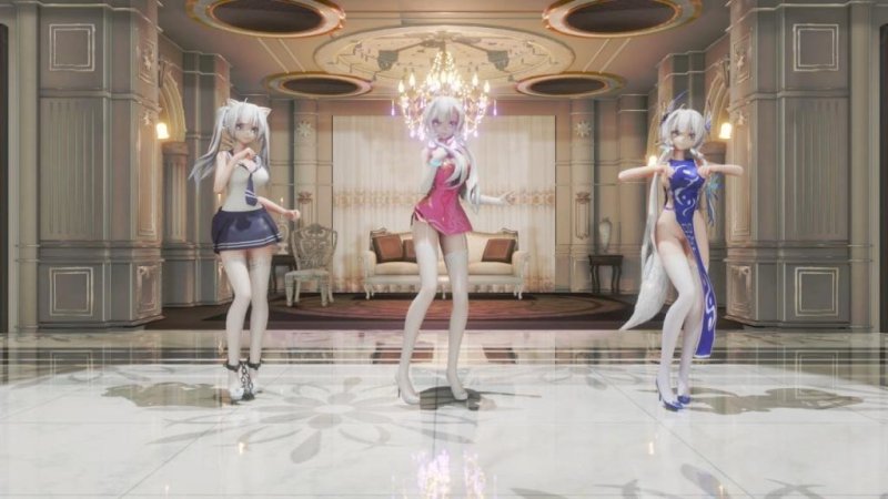 MMD05 汉服JK巨乳美人白丝女同狂干三倍高潮 3D